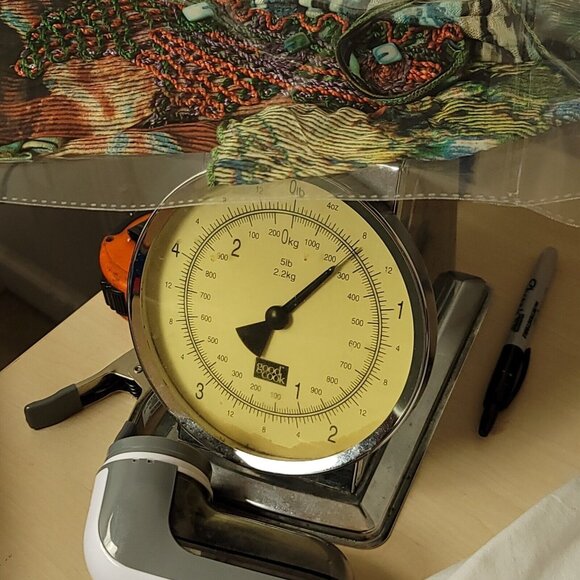 Camille & Co Womens M Printed Art to Wear Dress Lagenlook Crochet Accent - Picture 9 of 9